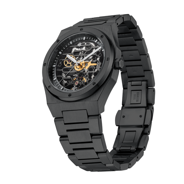 Limited Edition Timepiece Brushed Black Skeleton LaMontre