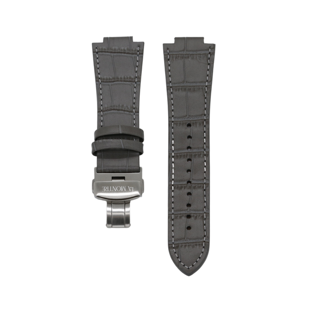 Mens Grey Leather Strap Watch | Watch Leather Strap | LaMontre