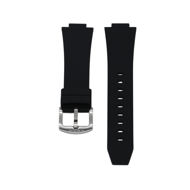 حزام مطاطي أسود للساعة | أفضل حزام ساعة مطاطي | لامونتري