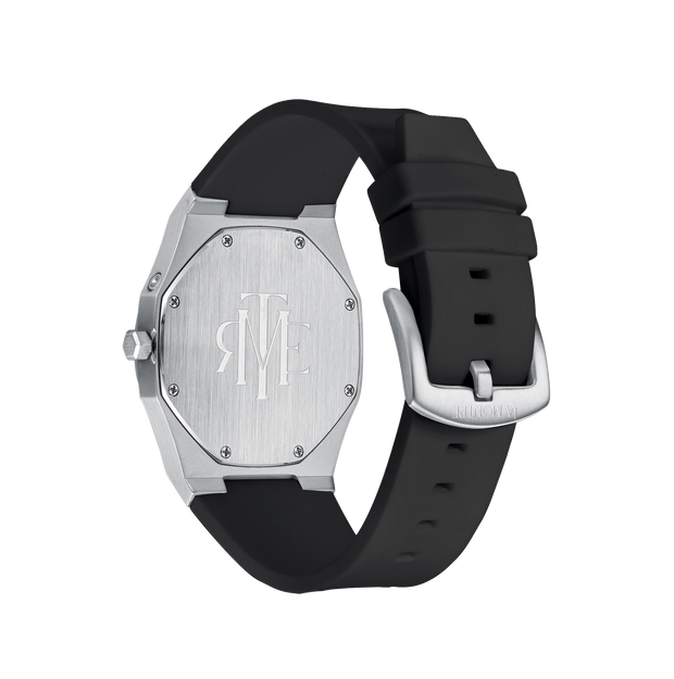 Black White Dial Watch | Black Leather Strap | LaMontre